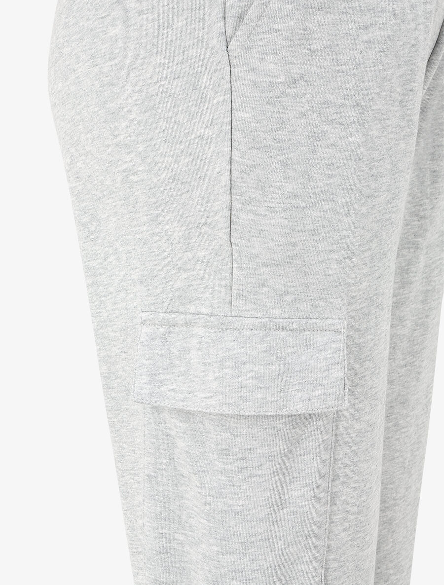 Jogging uni en coton - Gris - 3