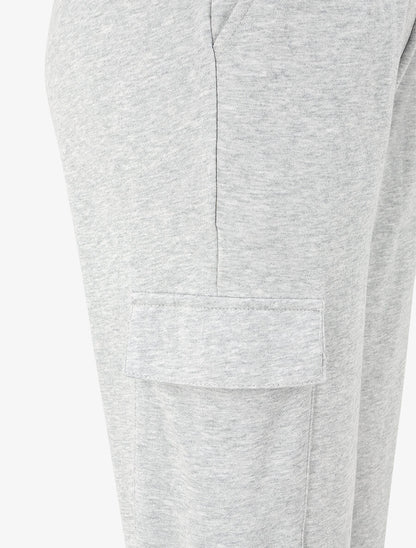 Jogging uni en coton - Gris - 3
