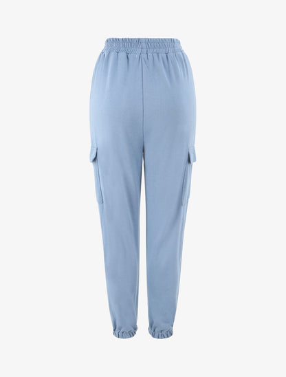 Jogging uni en coton - Bleu - 2