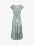 Robe longue à imprimé graphique - Vert - 1