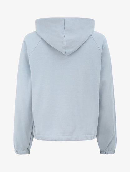 Sweat à capuche avec col zippé - Bleu ciel - 2