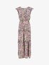 Robe longue à imprimé roses - Parme - 1