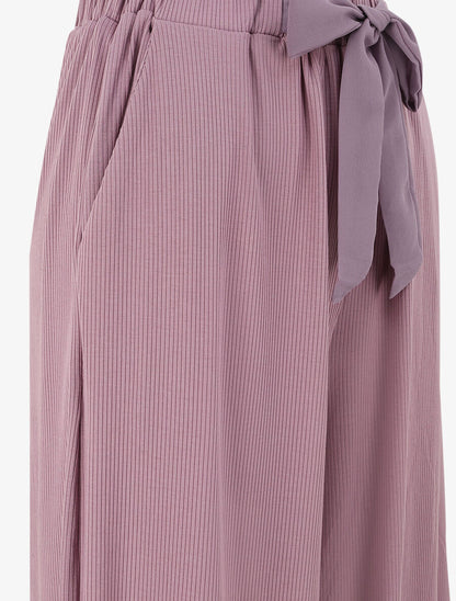 Pantalon ample uni - Lilas - 3