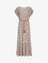 Robe longue à imprimé fleurs diverses - Violet - 1