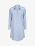 Robe chemise courte unie poches à rabat - Bleu clair - 5