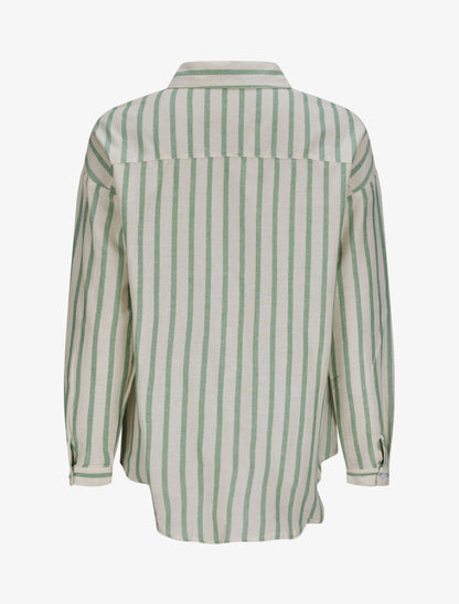Chemise oversize rayée - Vert - 2