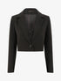 Veste courte unie - Noir - 1