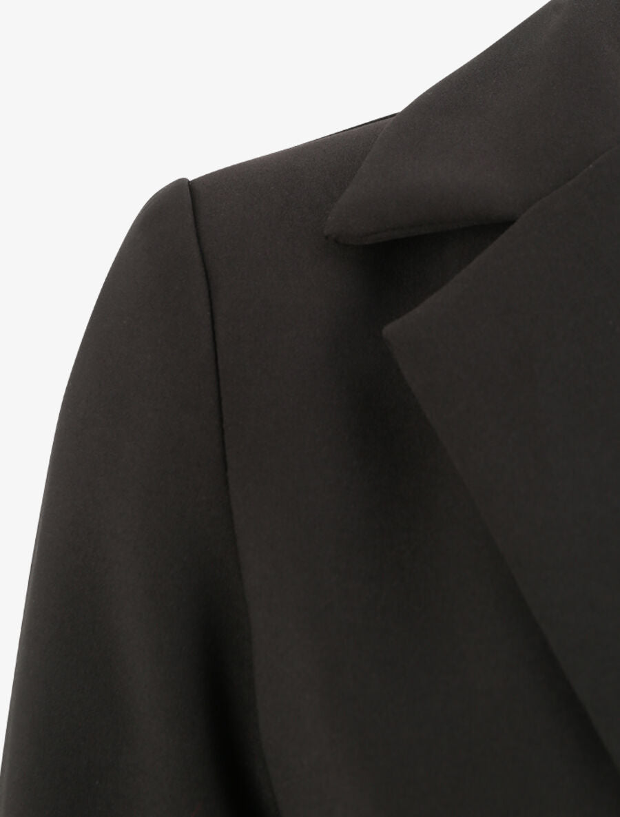Veste courte unie - Noir - 3