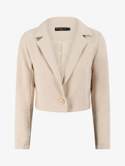 Veste courte unie - Beige - 1