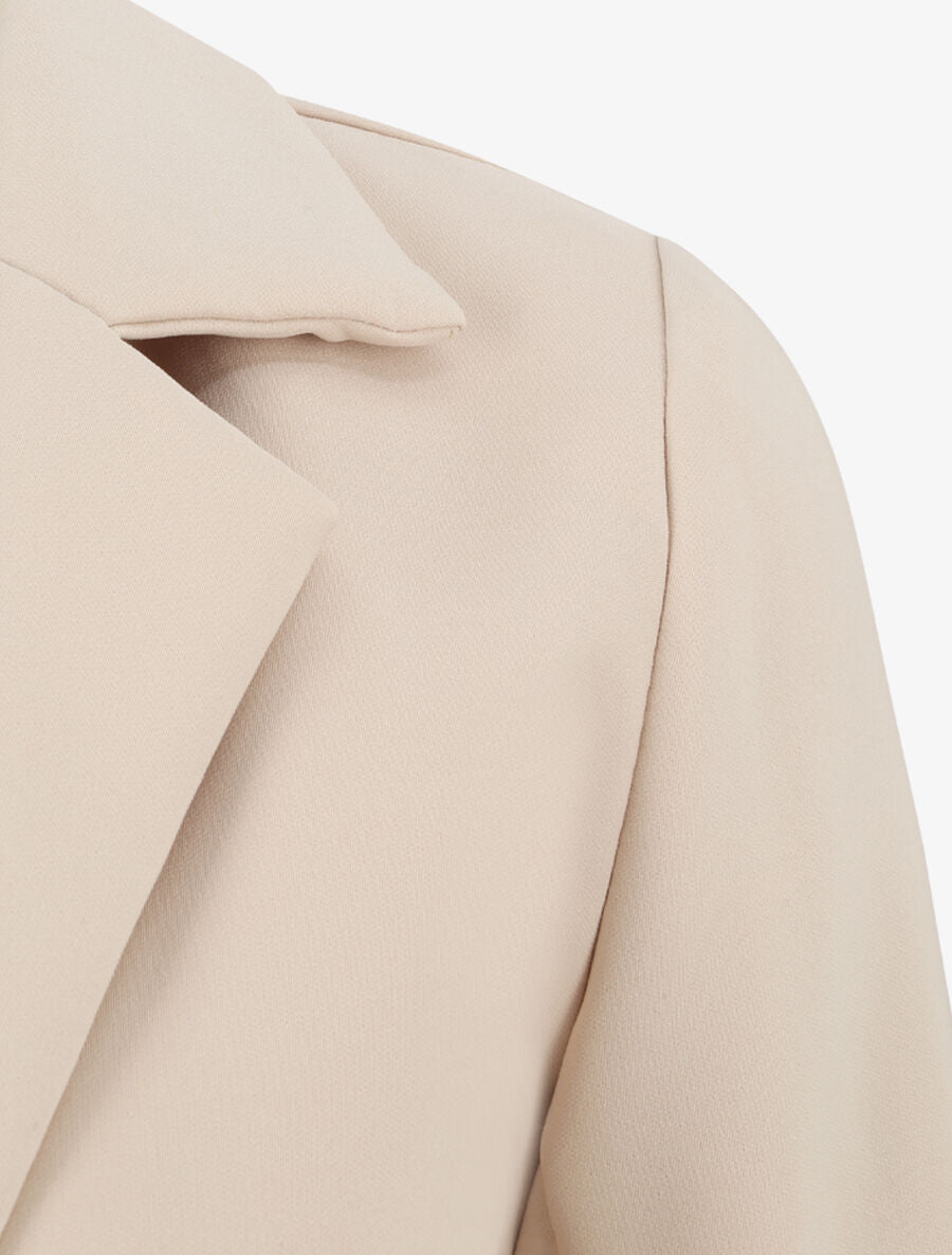 Veste courte unie - Beige - 3