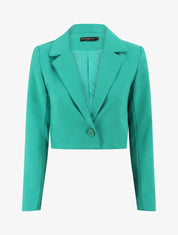Veste courte unie - Vert - 1