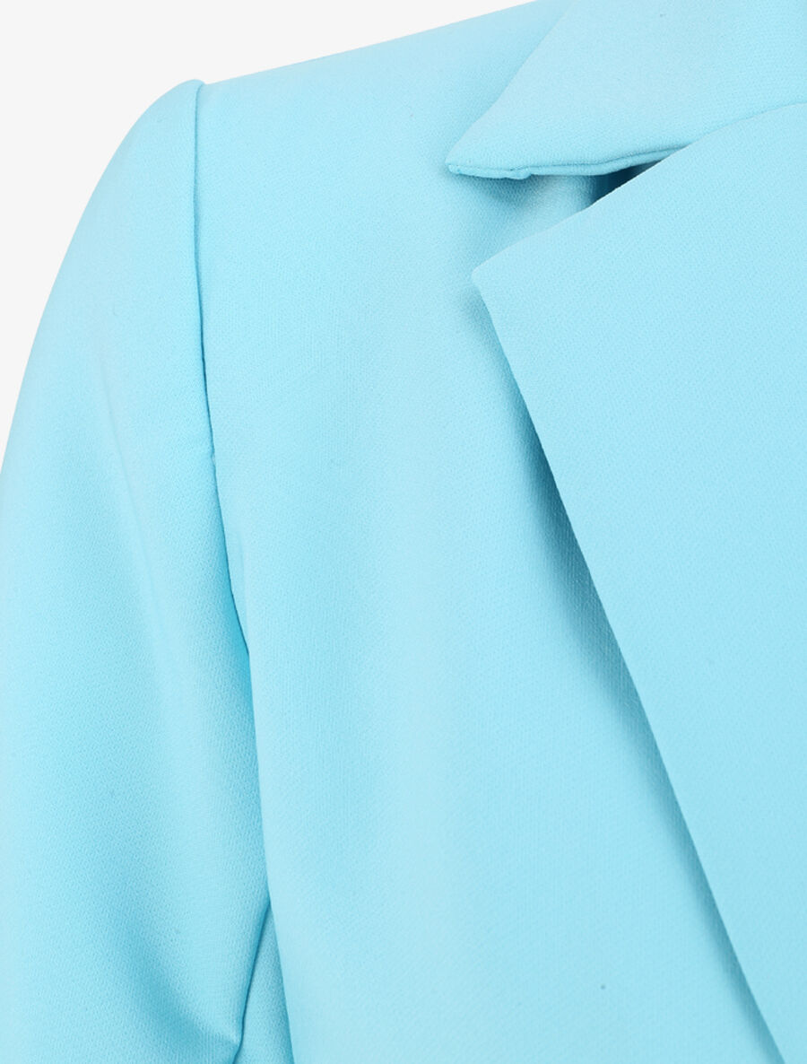 Veste courte unie - Bleu ciel - 3