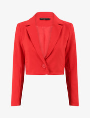 Veste courte unie - Rouge - 4