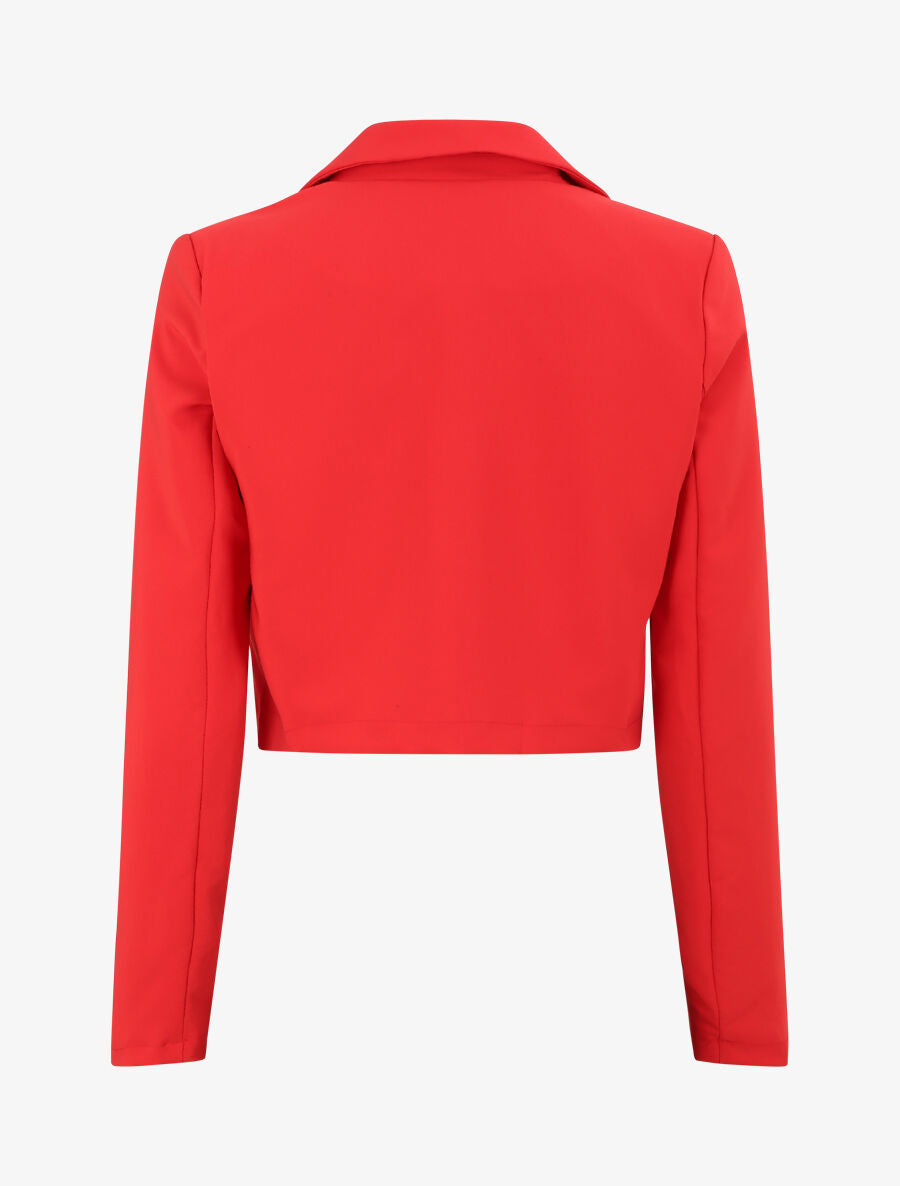 Veste courte unie - Rouge - 2