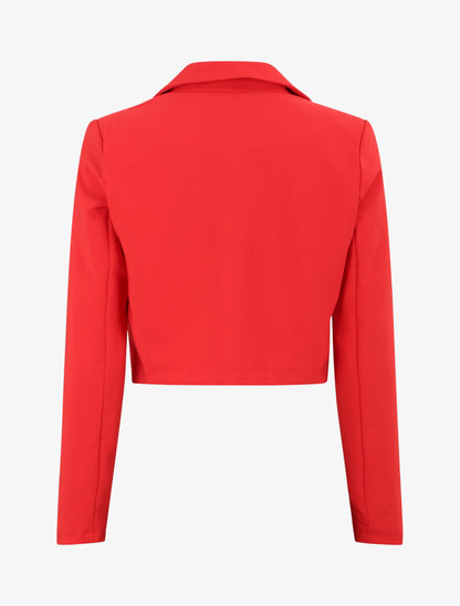 Veste courte unie - Rouge - 2