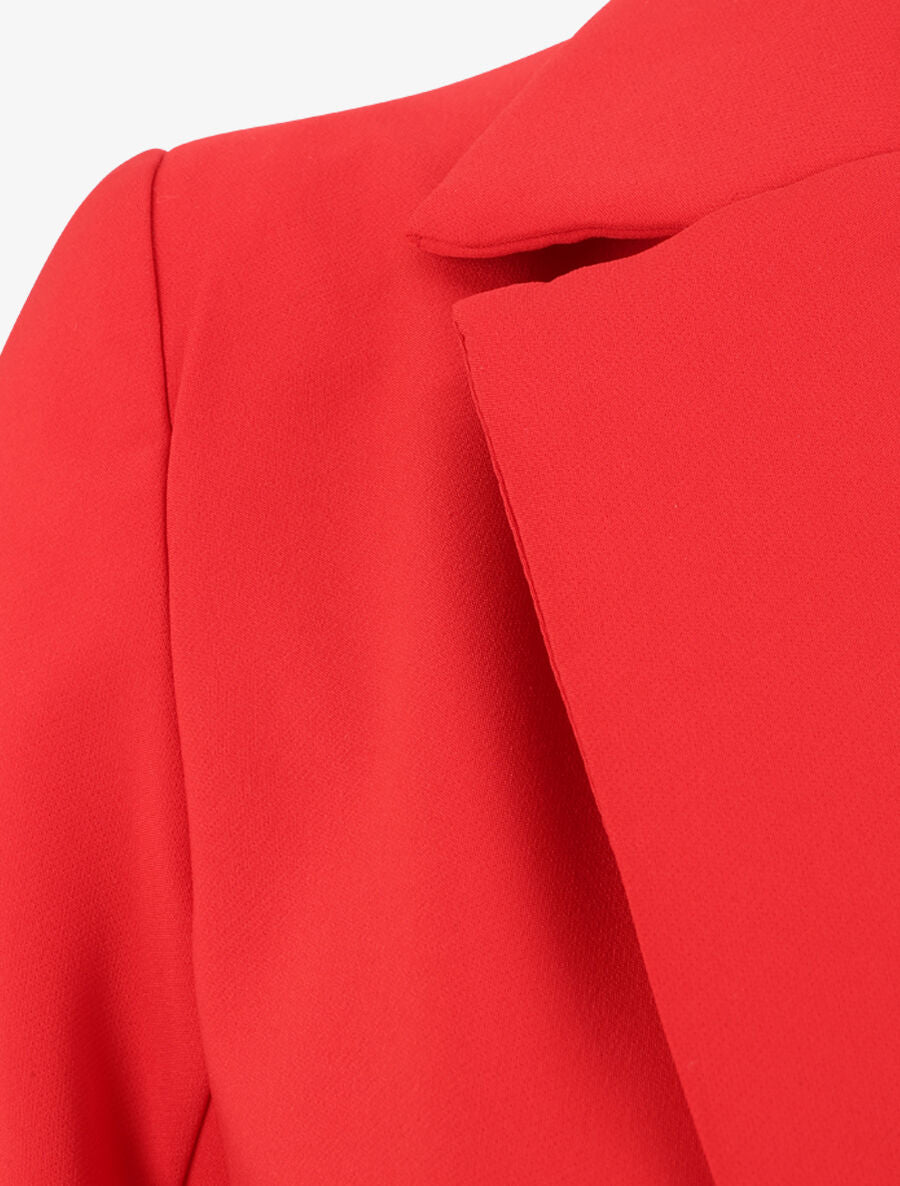 Veste courte unie - Rouge - 3