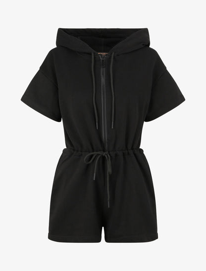 Combishort jogging à capuche - Noir - 3