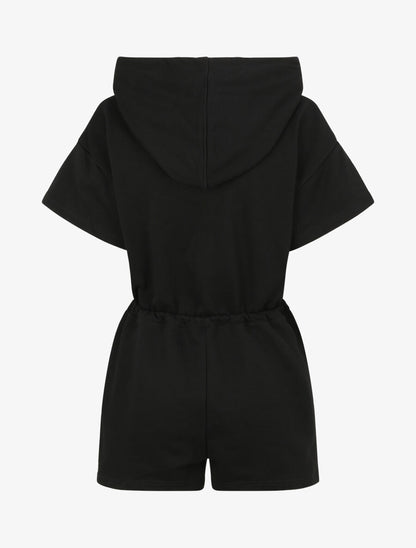 Combishort jogging à capuche - Noir - 2