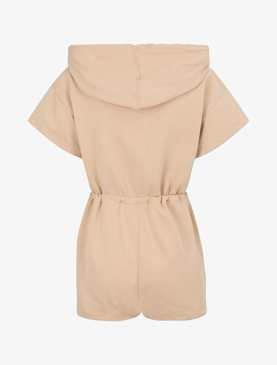 Combishort jogging à capuche - Beige - 2