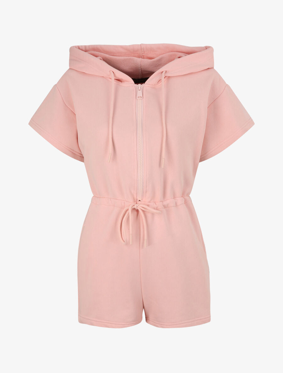 Combishort jogging à capuche - Rose - 4