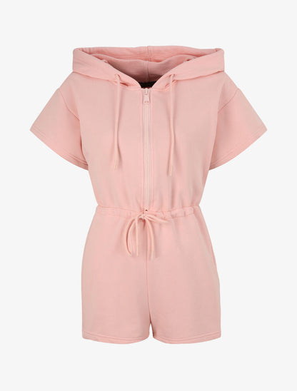 Combishort jogging à capuche - Rose - 4