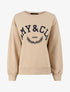 Sweat à inscription - Beige - 1
