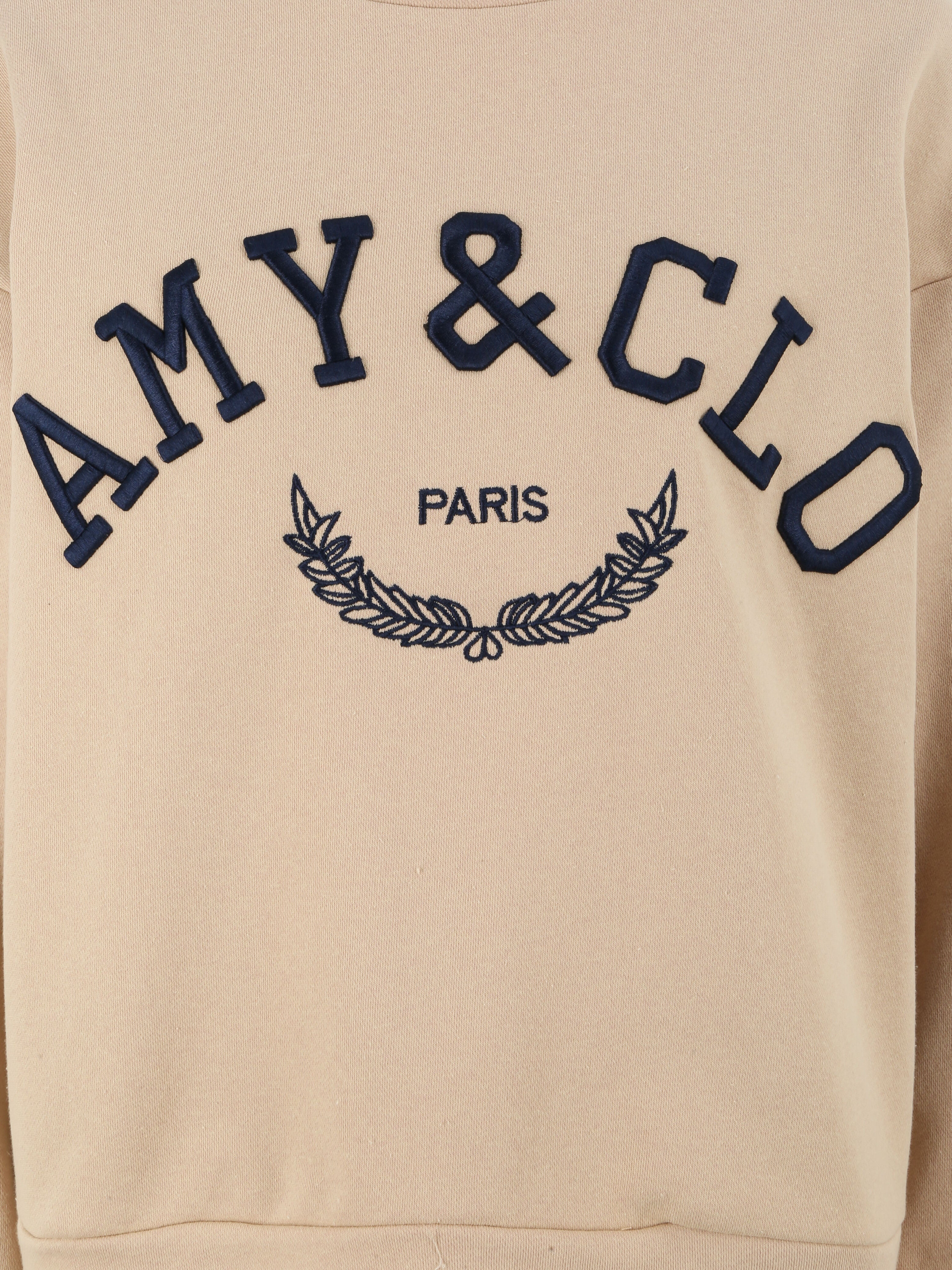 Sweat à inscription - Beige - 3