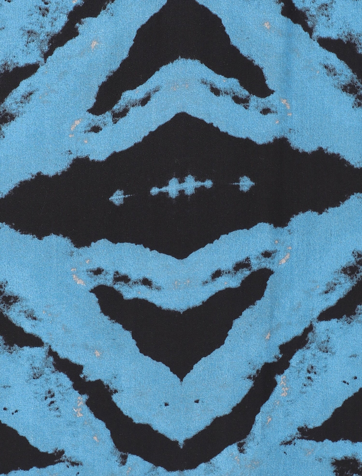 Robe longue à fines bretelles imprimé graphique - Bleu - 3