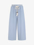 Pantalon ample à taille froncée - Bleu - 1