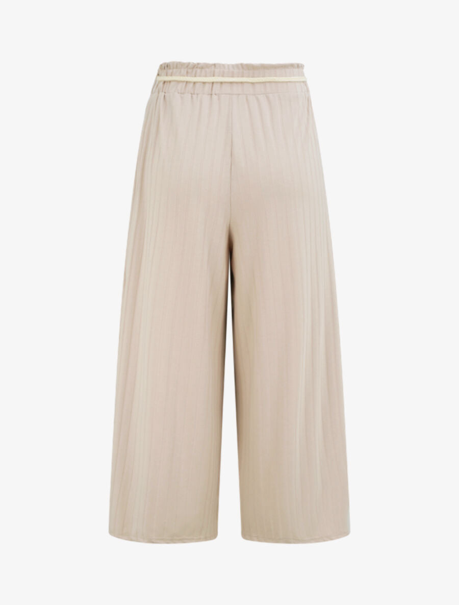 Pantalon ample à taille froncée - Beige - 2