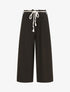 Pantalon ample à taille froncée - Noir - 1