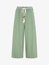 Pantalon ample à taille froncée - Vert - 1