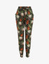 Pantalon imprimé lotus - Noir - 1