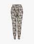 Pantalon imprimé fleurs stylisées - Noir - 1