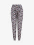 Pantalon harem imprimé floral - Noir - 1