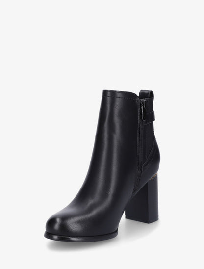 Bottines à talon haut et empiècement métallique - Noir - 3