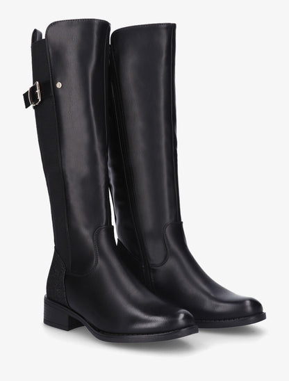Bottes élastiquées à contrefort pailleté - Noir - 4