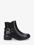 Bottines élastiquées et métal au talon - Noir - 5