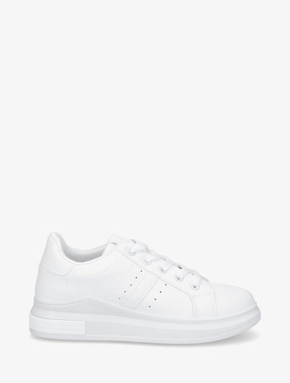 Baskets classiques en simili - Blanc - 1