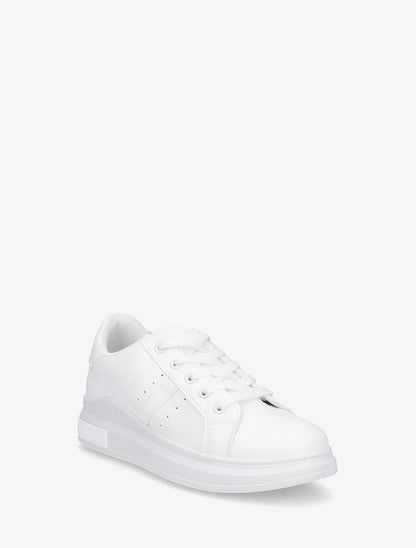 Baskets classiques en simili - Blanc - 2