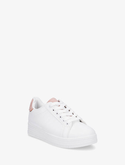 Sneakers à semelle texturée - Rose - 2
