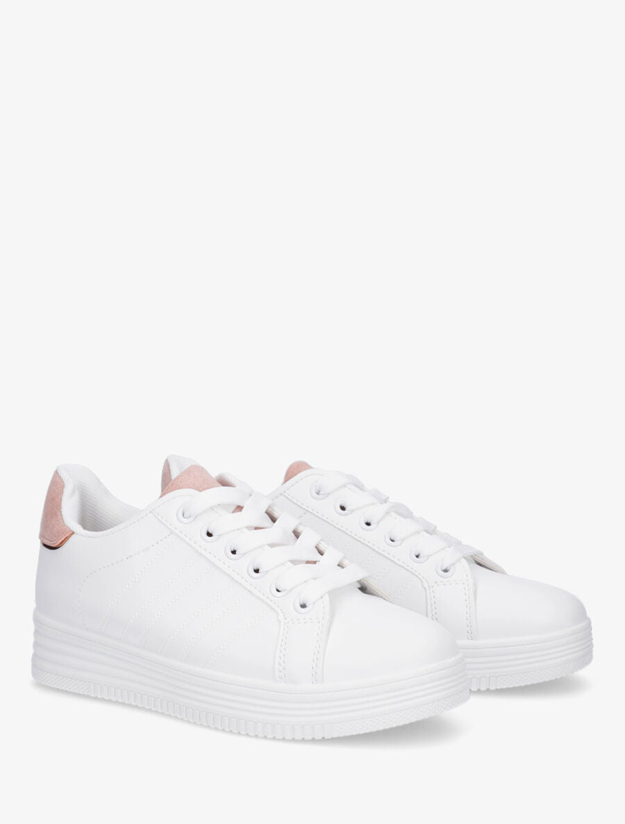Sneakers à semelle texturée - Rose - 4