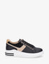 Sneakers à contrefort python - Noir - 1