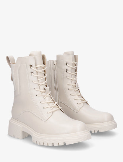 Bottines montantes à contrefort élastiqué - Beige - 4