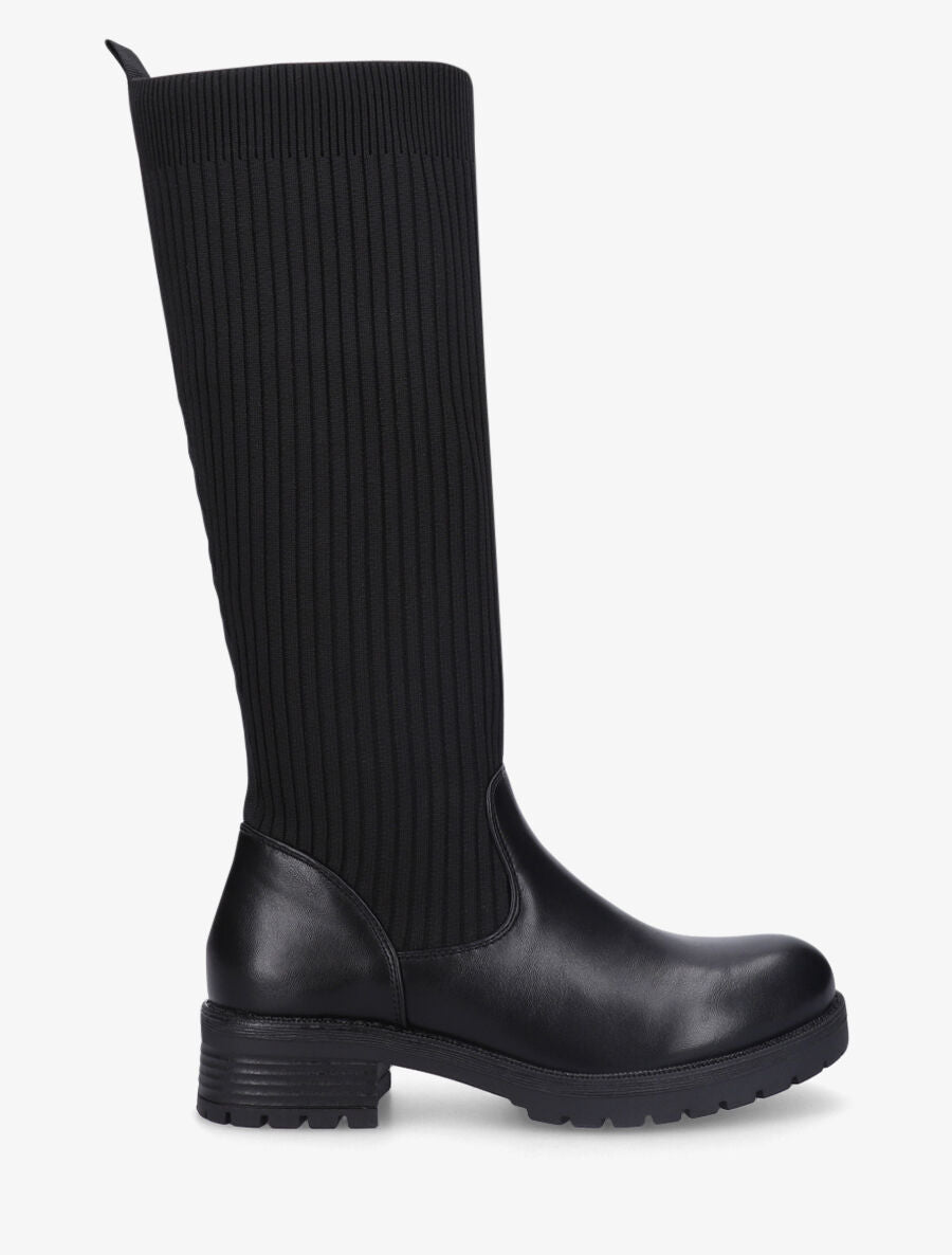 Bottes style chaussettes - Noir - 5