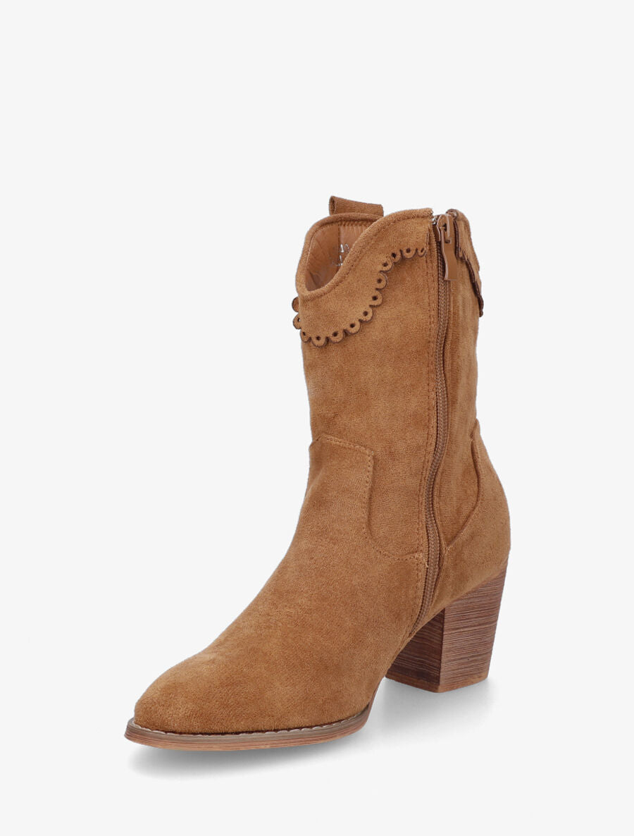 Bottines fantaisies à talon - Camel - 3