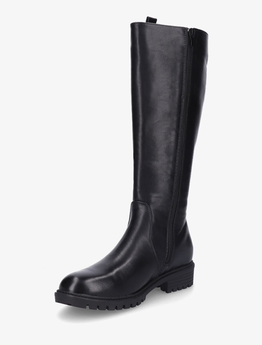 Bottes plates en simili à anneaux - Noir - 3