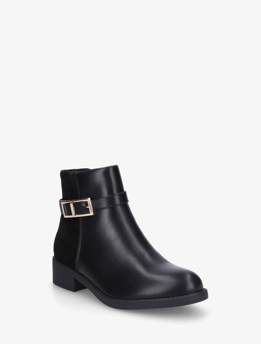 Bottines plates bi - Noir - 2