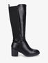 Bottes en simili à sangle tressée - Noir - 5