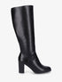 Bottes en simili à talon - Noir - 1